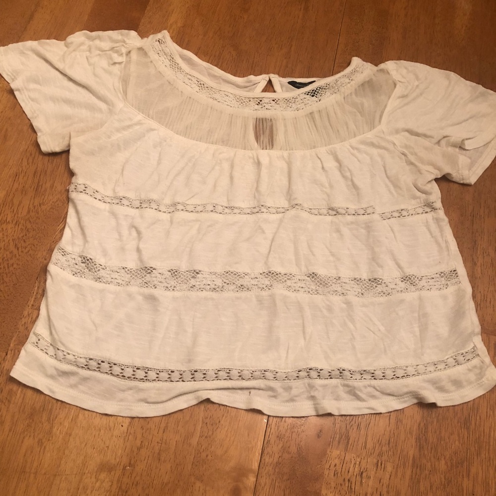 American Eagle Outfitters cute cream blouse nice S